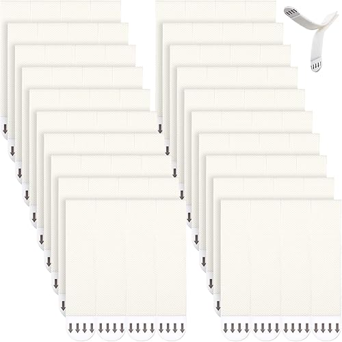 Zonon 40 pares (80 tiras) de tiras para colgar cuadros, kit de colgador de cuadros, tiras resistentes, tiras extraíbles de gancho y bucle, cinta de