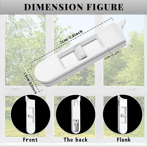 Miniatura 2 de Pestillo de repuesto para ventana corrediza con resorte, pieza de repuesto de plástico para ventana, pestillo inclinable, parte de ventana de casa,