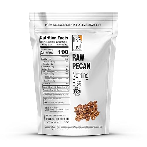 Miniatura 2 de It's Just - Mitades de nueces crudas, sin sal, Jumbo XL, listas para comer o asar, nueces premium elegantes, producto de Estados Unidos (24 onzas