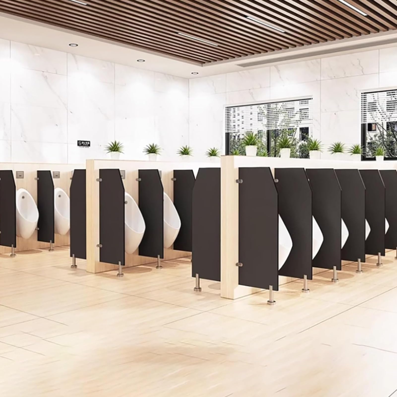 Divisorio per orinatoio da parete per servizi igienici pubblici, divisorio per orinatoio da uomo, 3 pezzi, con accessori, protezione per WC, divisorio per stalla per privacy