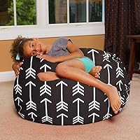Vista 348 de Posh Creations - Puff para niños, adolescentes y adultos, incluye funda extraíble y lavable a máquina, tamaño grande de 38 pulgadas, lona con diseño