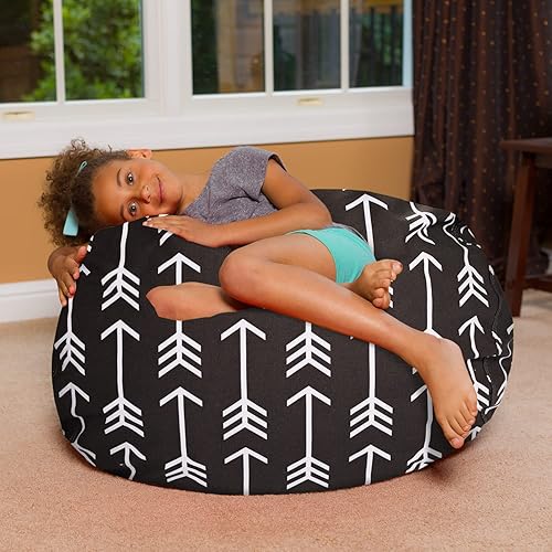 Miniatura 135 de Posh Creations - Sillón puff para niños, adolescentes y adultos, incluye funda extraíble y lavable a máquina, grande de 38 pulgadas, piel de conejo