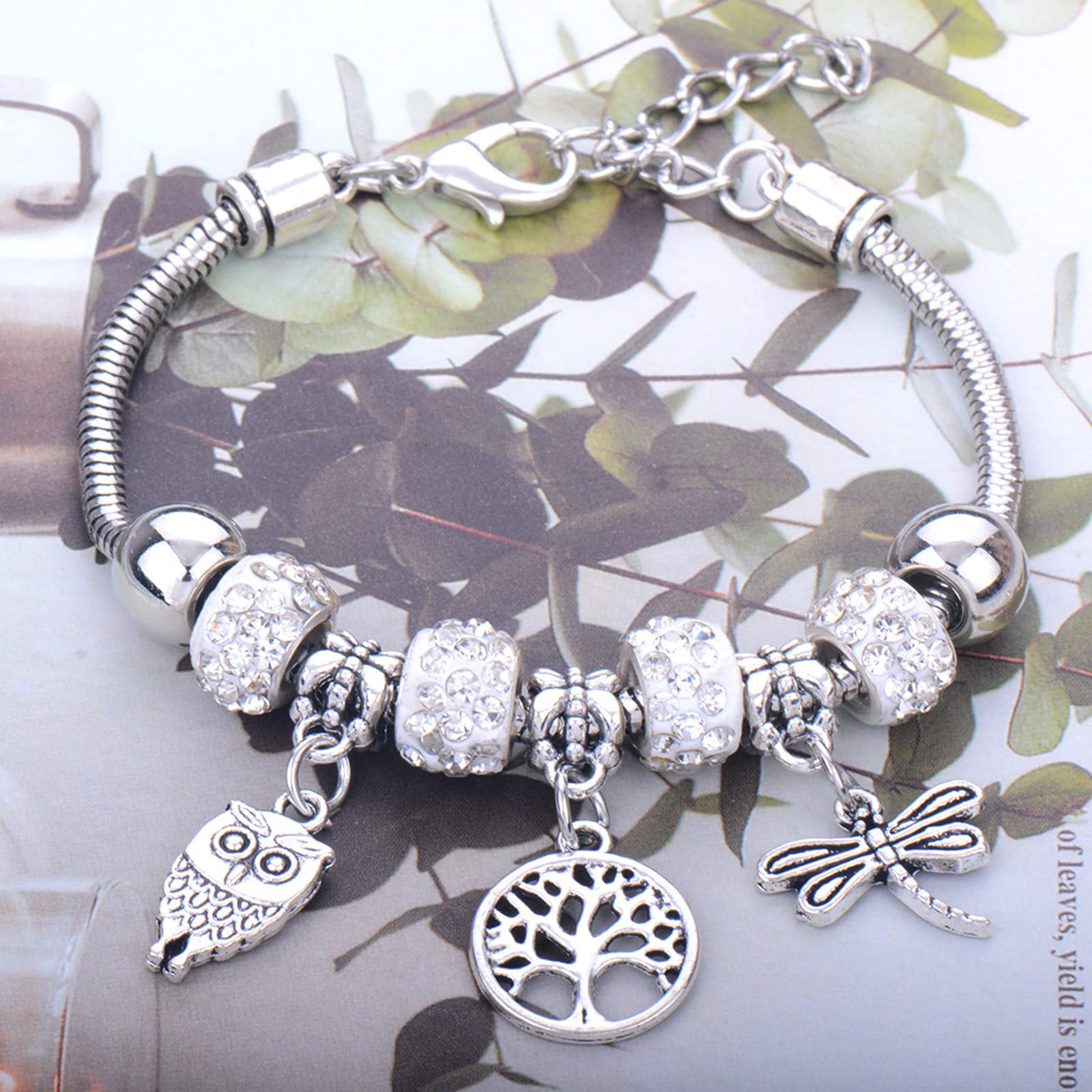 Braccialetto elastico con ciondolo albero della vita per ragazze e donne - gioiello per ragazze - come idea regalo portafortuna o braccialetto dell'amicizia - Italia