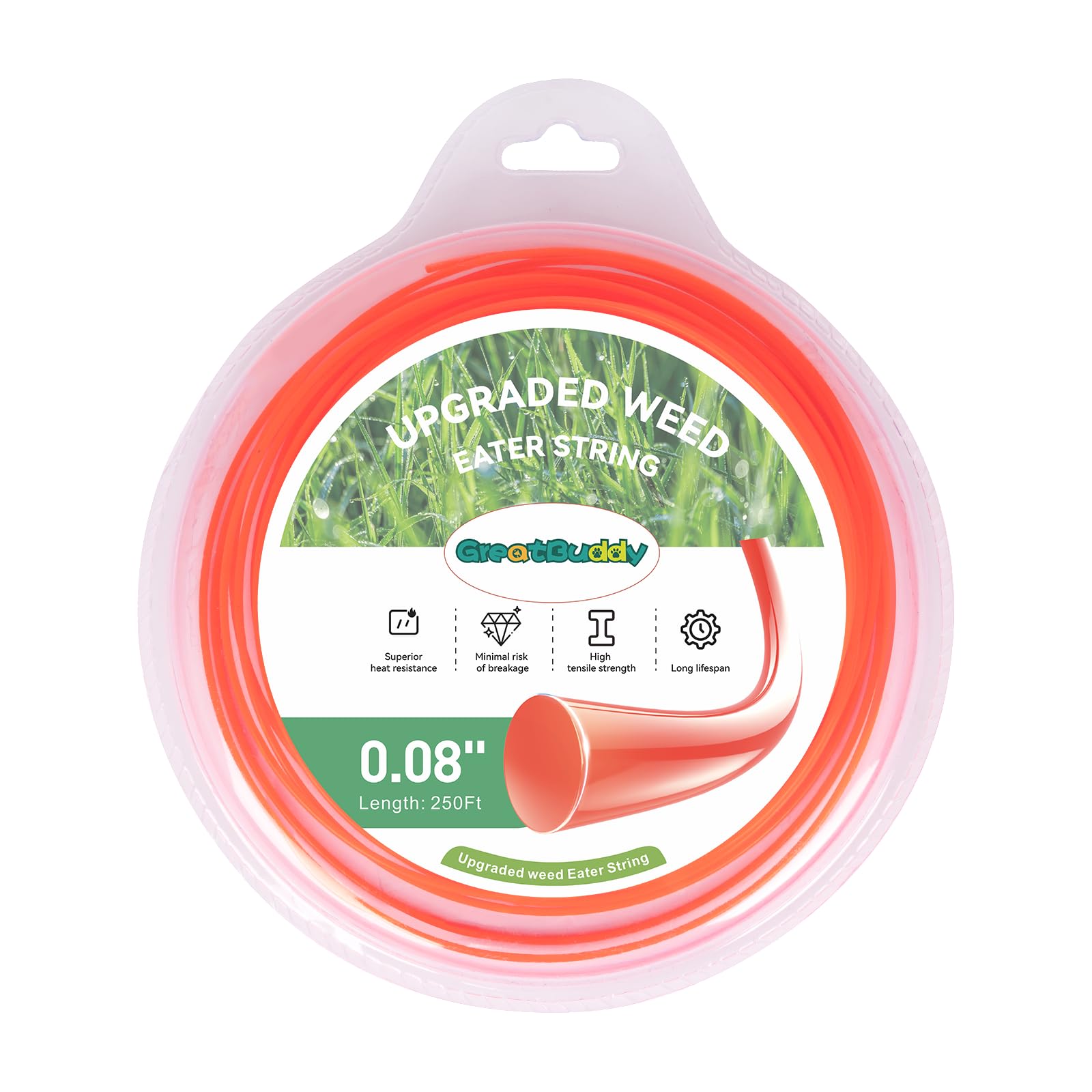 Snapklik.com : Weed Eater String, 0.080" Trimmer Line, Heavy Duty Round ...
