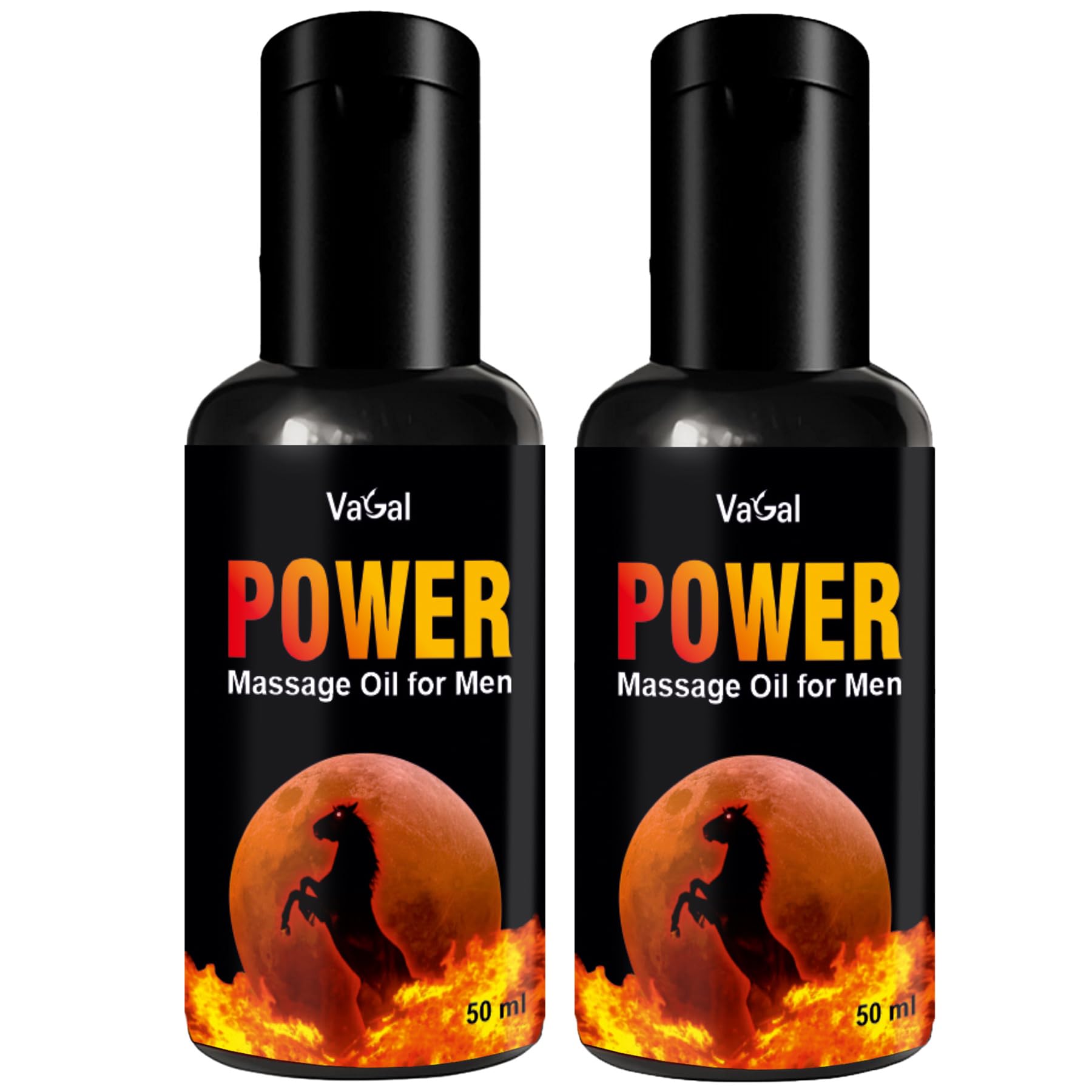 Vagal Horse Power Oil for Men Massage Oil | Ayurvedic Massage Oil for Men | Help Restore Energy & Hardens the Relaxing Muscles | (50ml Pack of 2) (B0D8WC8Z11) Amazon Price History, Amazon Price Tracker