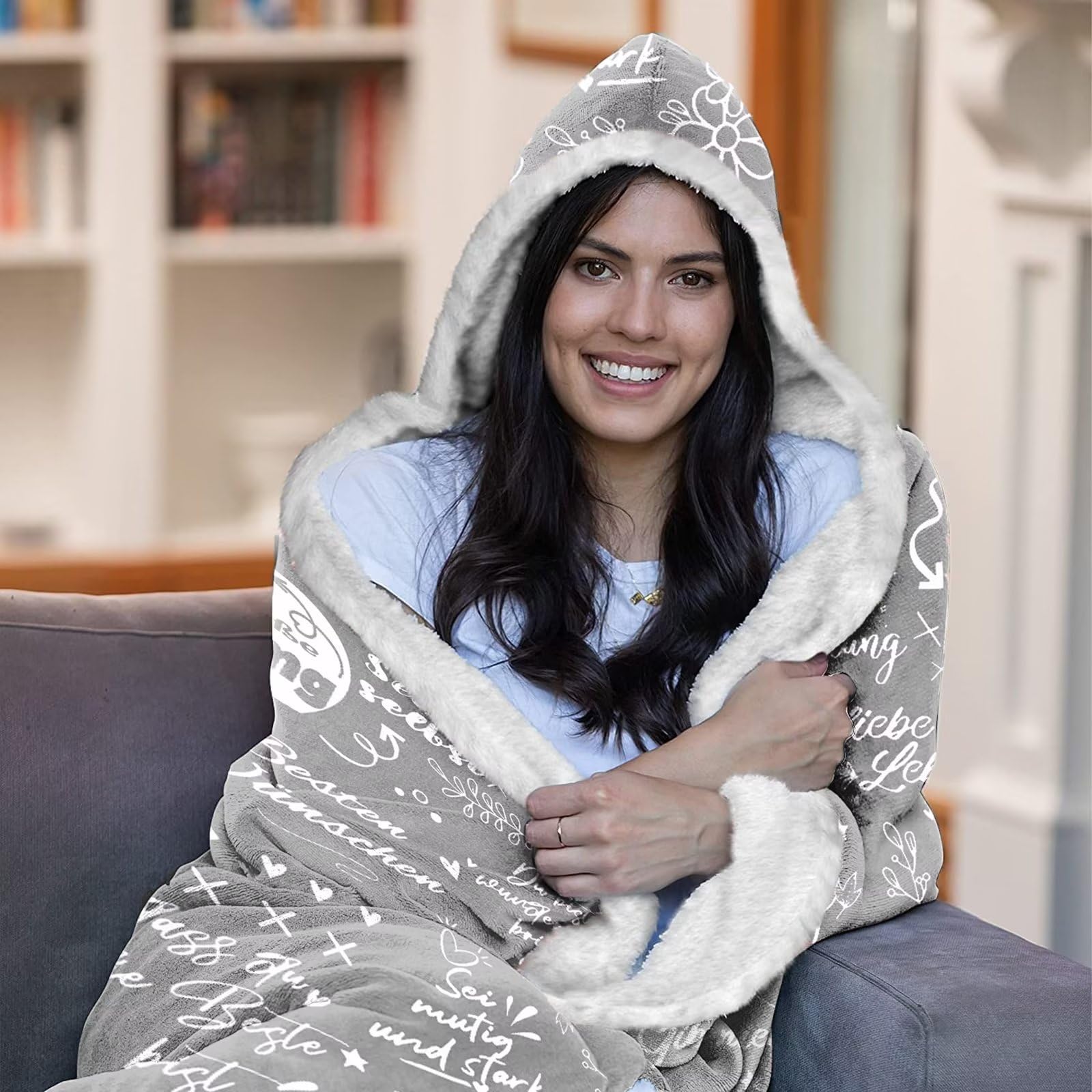 Beste Freundin Geschenke, Umarmung Decke mit Ärmeln | Geschenk Freundin Geburtstag, Mutmacher Geschenke für Freundin, Geschenke für Frauen Freundin Schwester Mama zum Weihnachten Geburtstag