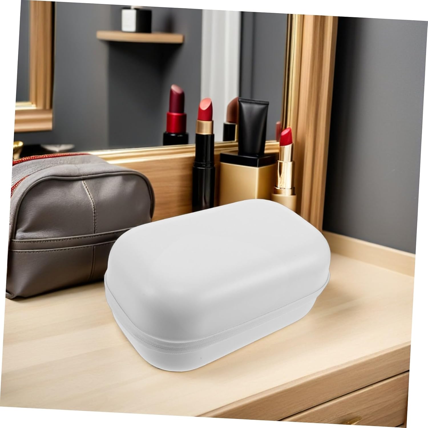 SHOWERORO Portable Hard Shell Breast Pump Carrying Bag with Removable Tray Waterproof Travel Storage Case for Breastfeeding Moms Fits Two Pumps for Work