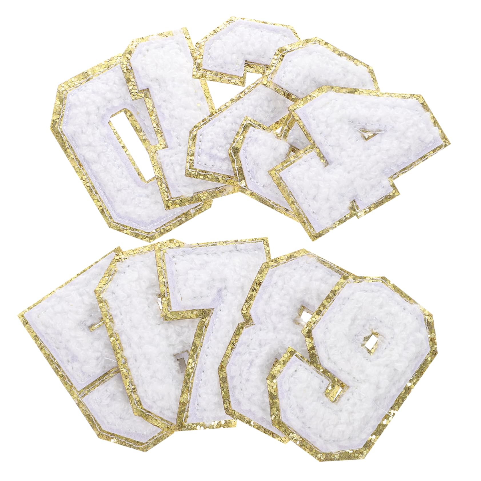Ciieeo 100pièces Patches Numériques Décoratifs Pour Vêtements Appliques Pour Jeans Et Artisanat Couverture Décoration Élégante