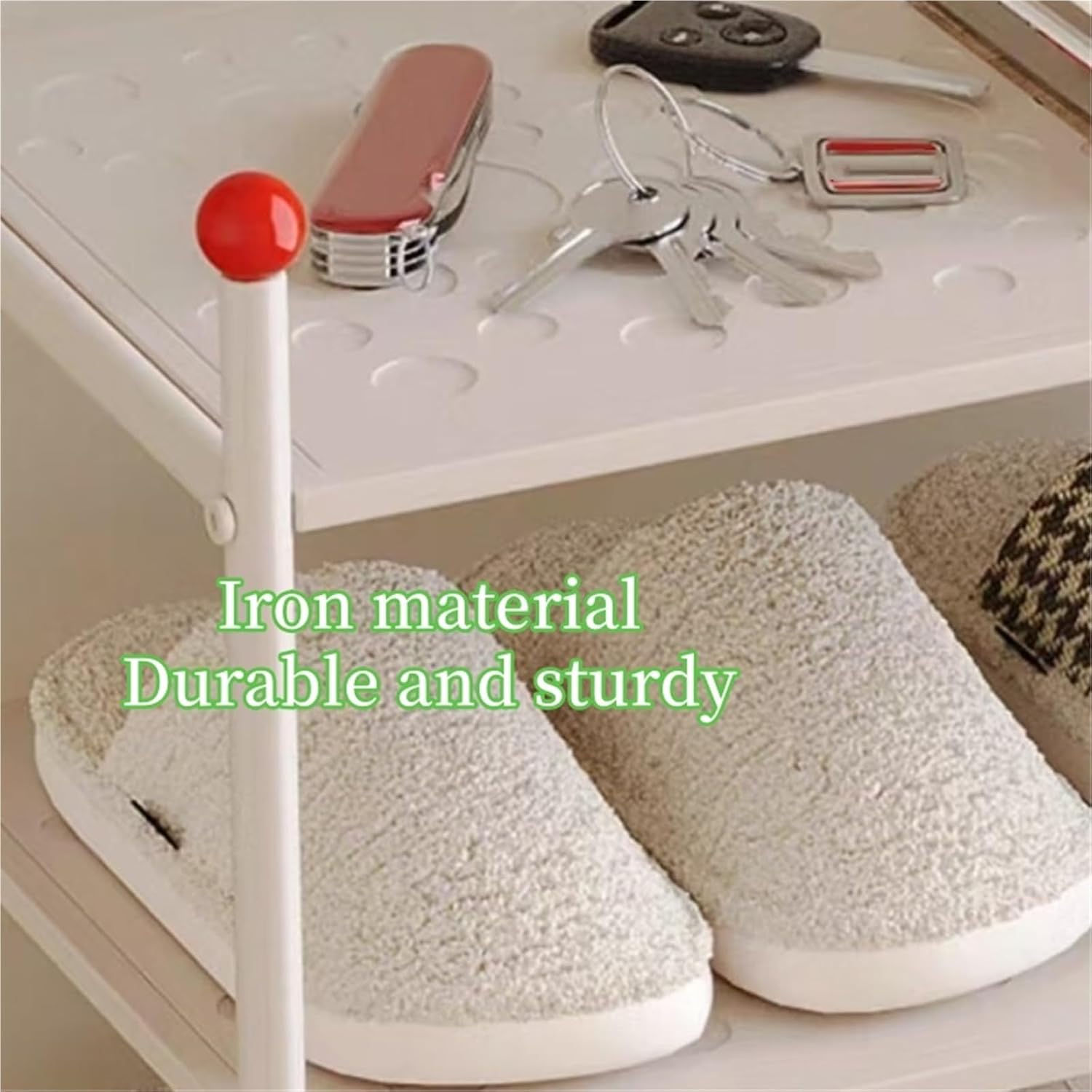 Shoe Rack Iron Shoe Shelf Small Storage Organizer Display Rack Stand Large Capacity Storage for Front Door Hallway Living Room Small Space Multi Scenario Use(Black,6 layers H 113CM)