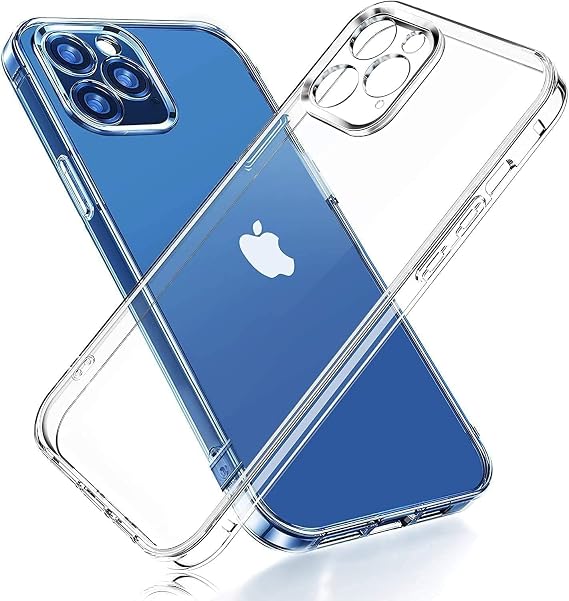 iPhone 14 Pro Compatible Camera Protected Anti-Shock Ultra Slim TPU Transparent Silicone Case (Transparent, iPhone 14 Pro)