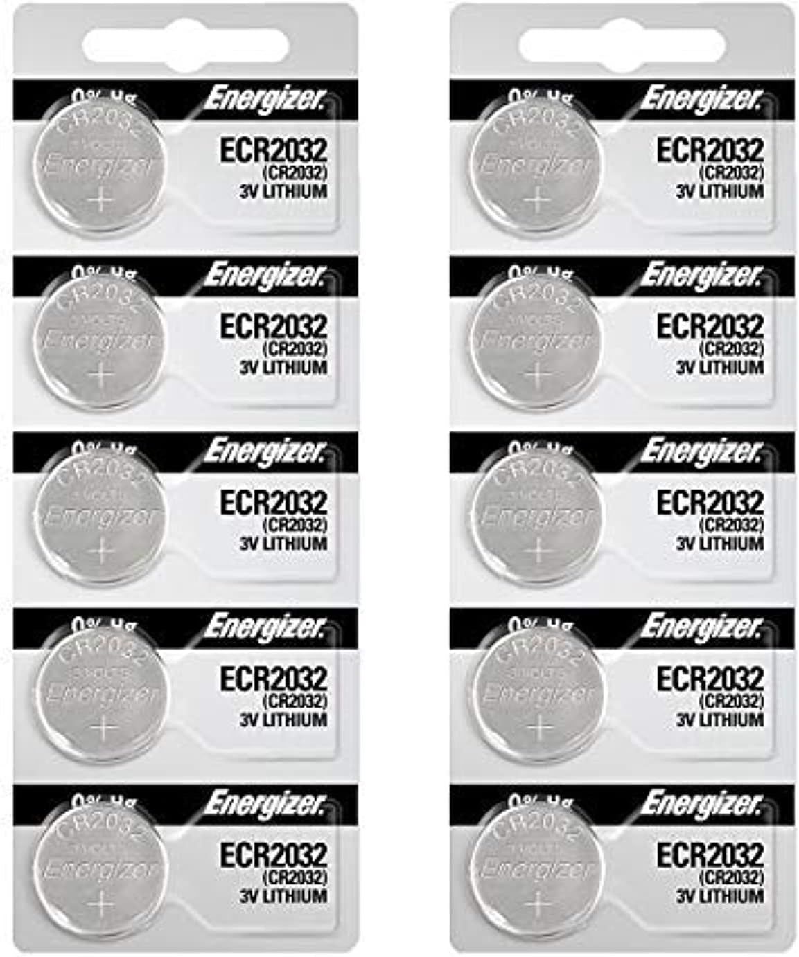 Energizer 2032 Battery CR2032 Lithium 3v (1 Pack of 10)