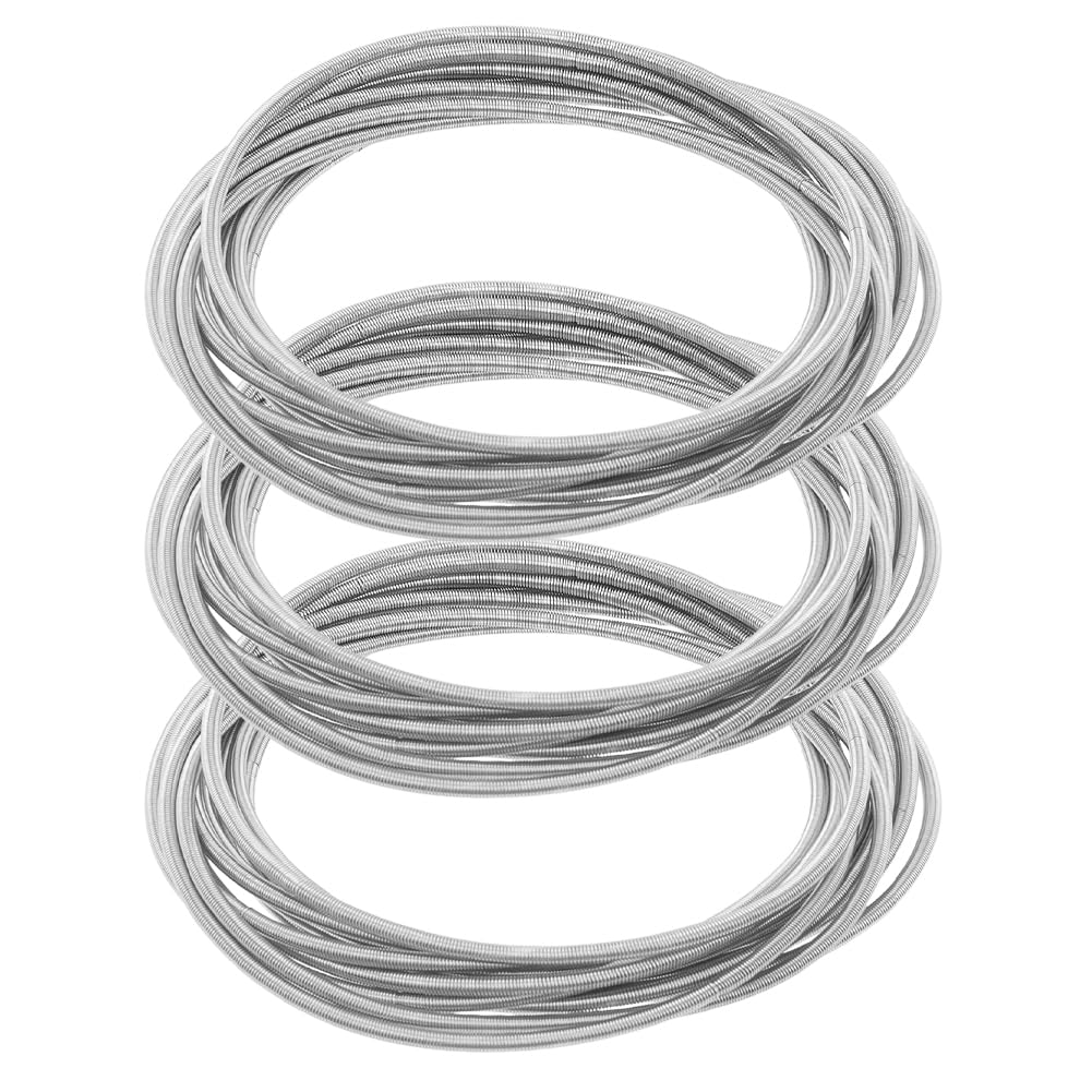 Lot De 45 Bracelets à Ressort En Fil D'acier Argenté - Diamètre ~5.85 Cm, épaisseur 2mm | Pour Fabrication De Bijoux DIY, Artisanat