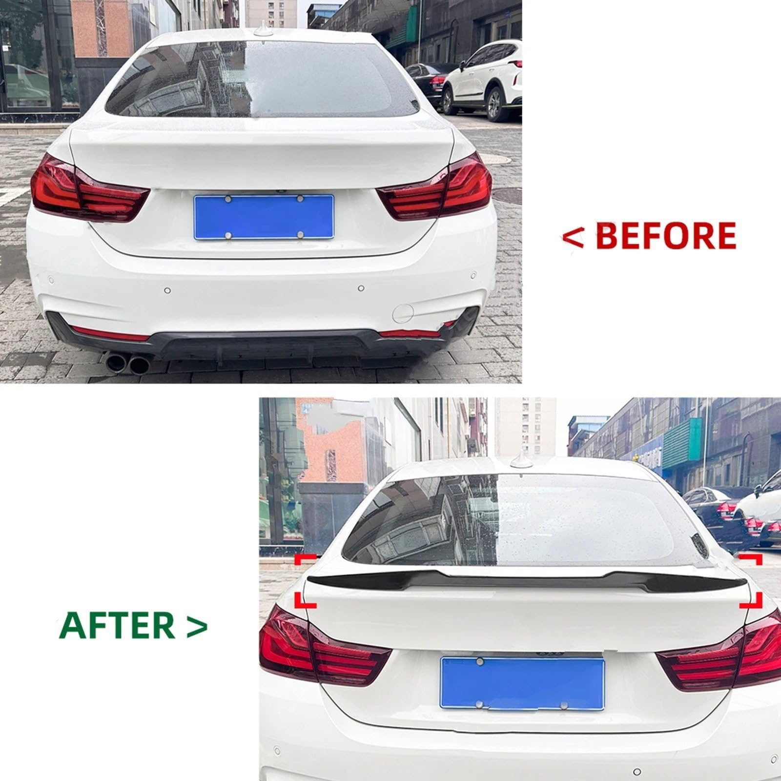 Spoiler posteriori per auto Per BMW F36 Serie 4 4 ​​Porte Gran Coupe 420i 428i 435i 2014-2020 Spoiler Posteriore Per Bagagliaio Spoiler sul tetto posteriore(Gloss Black)