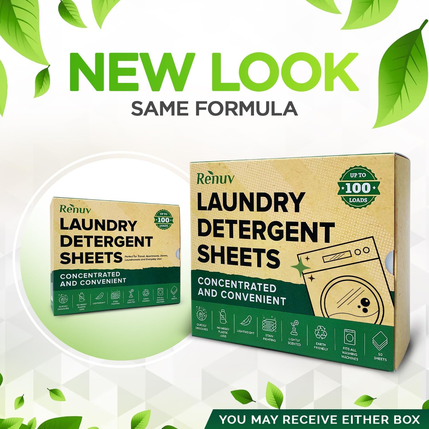 Laundry Deternt Sheets up to 100 Loads - Eco Friendly, Sustainable