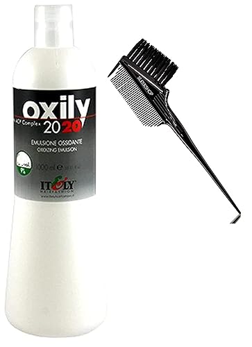 It&ly Colorly Italy 2020 - Desarrollador de emulsión oxidante oxigenada, peróxido de hidrógeno para tinte de color del cabello (con elegante peine