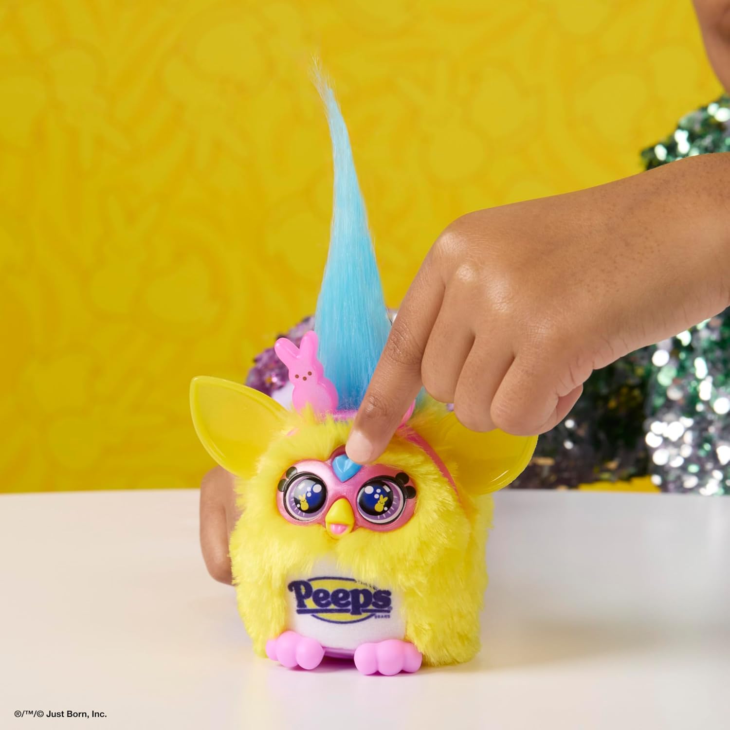 Furby Furblets Peeps Mini 3-Inch Electronic Plush Candy Toys for Kids 6+ – Easter Basket Stuffers