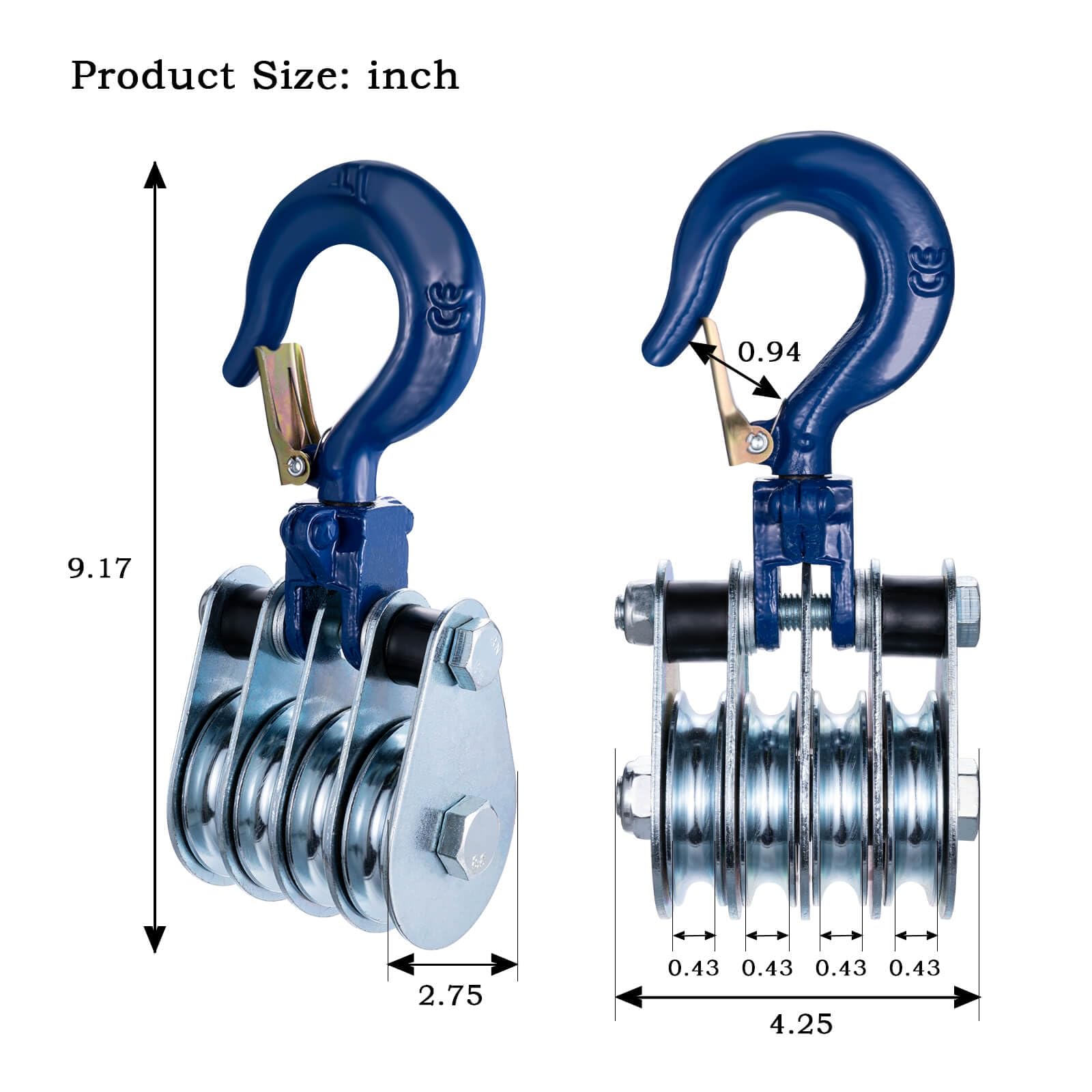 Heavy Duty 1 Ton Pulley Block - Lifting Block Hoist -2