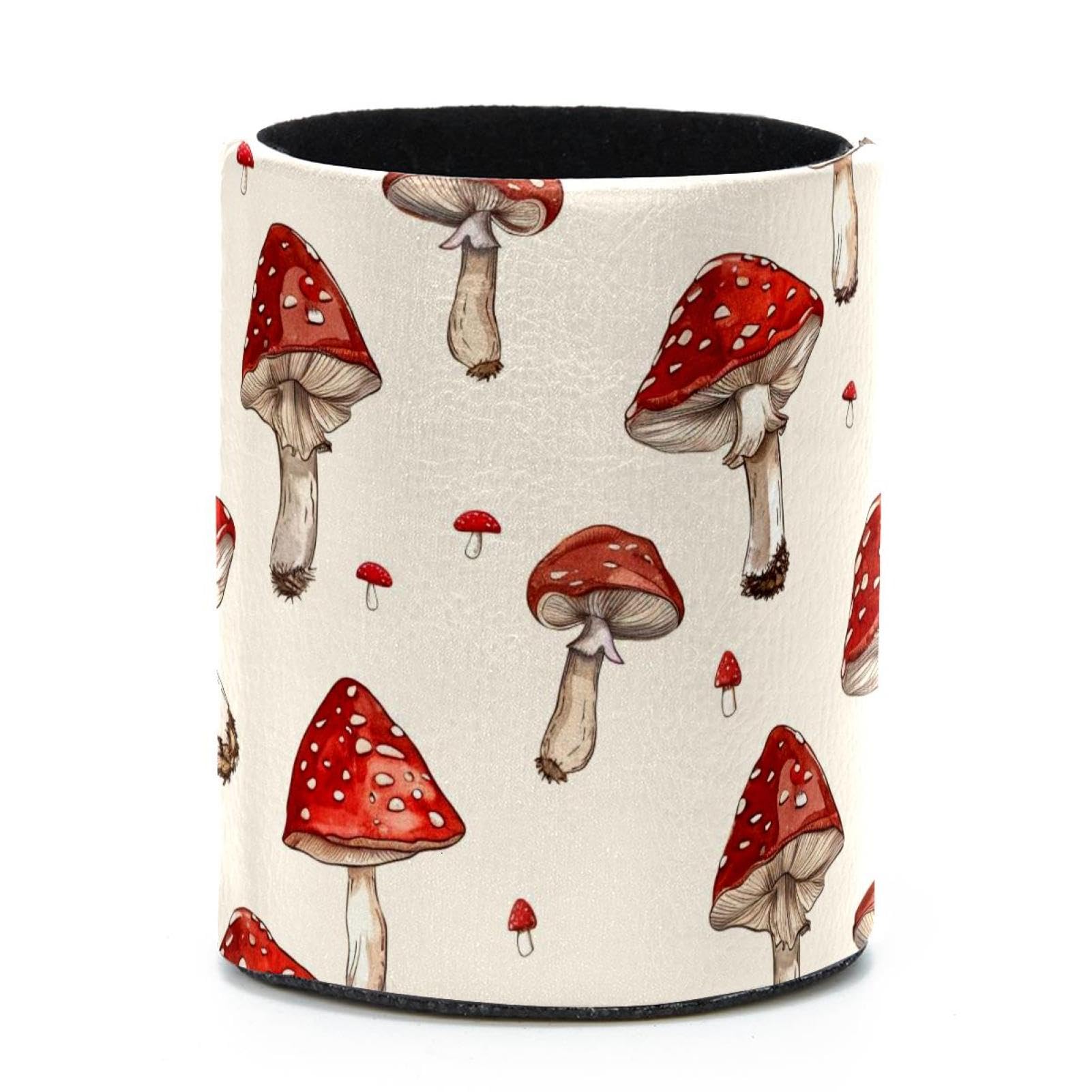VAPOKF Round Pencil Holders for Desk, Mini Mushroom Pen Holders Pen Pot Makeup Brushes Storage Desktop Stationery Supplies Organiser for Home Office