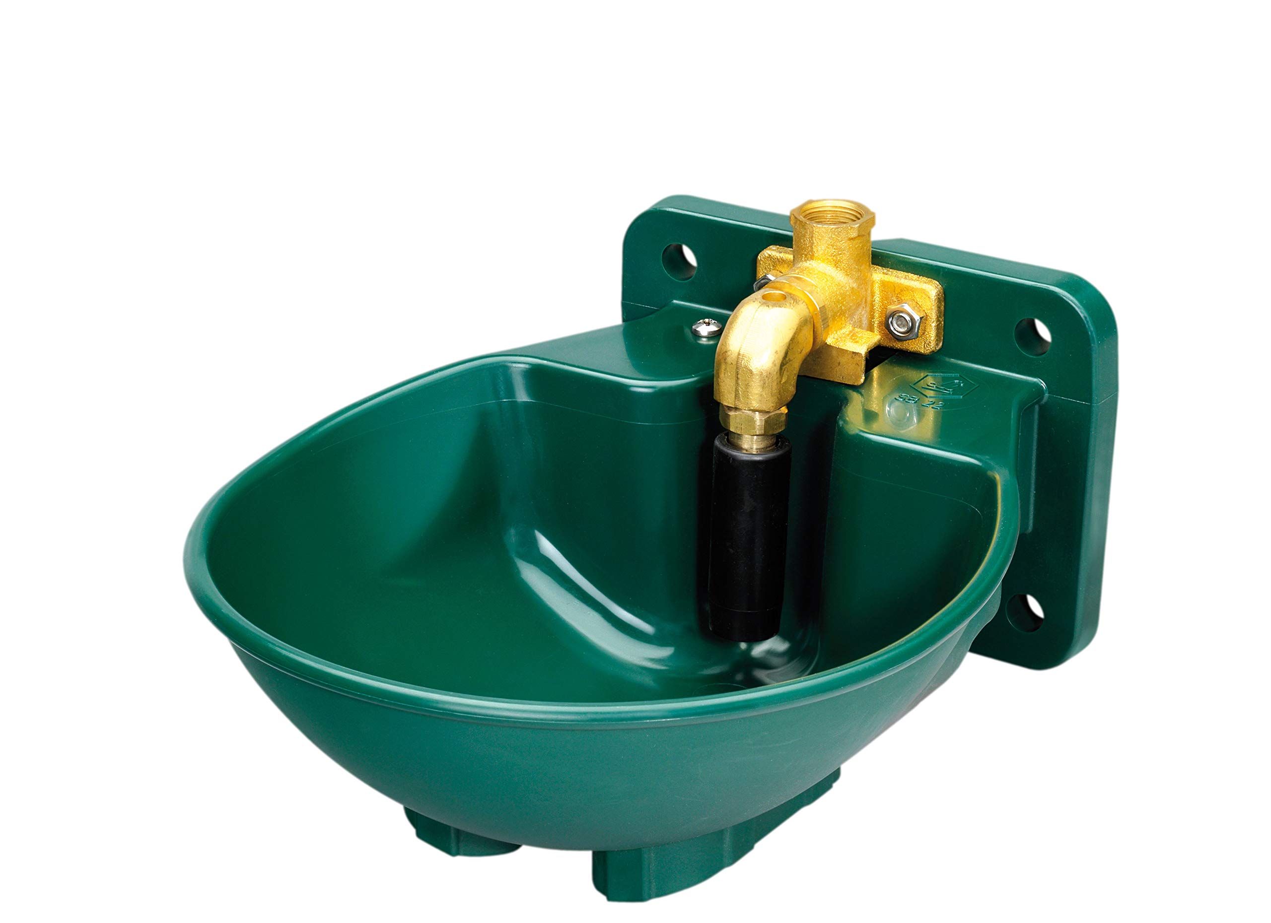 LISTER Tränkebecken SB 22 - Kunststoff Tränke für Pferde und Rinder - Pendelventil - Made in Germany - 2 Liter - Für Zirkulationsanlagen geeignet