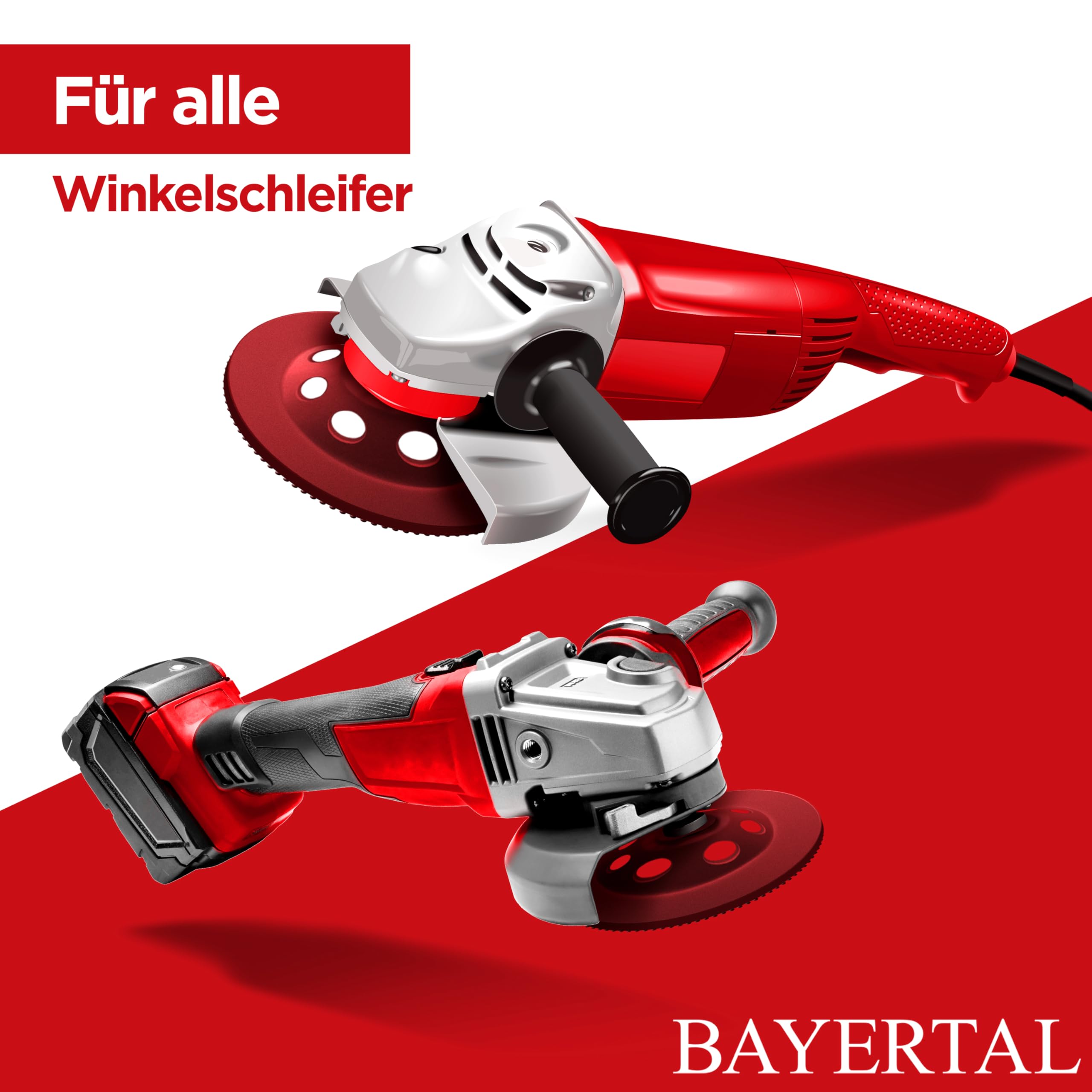 Bayertal® Disco diamantata 125 mm – per pittura murale, pittura del legno, rivestimenti in resina epossidica e altro – Tazza diamantata 125 mm con rivestimento a vuoto – Disco diamantato Premium