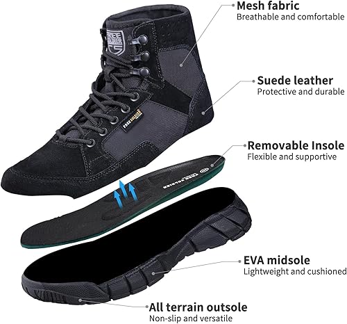 Miniatura 3 de FREE SOLDIER Waterproof Hiking Work Boots Men's Tactical Boots 6 Inches Lightweight Military Boots Breathable Desert Boots