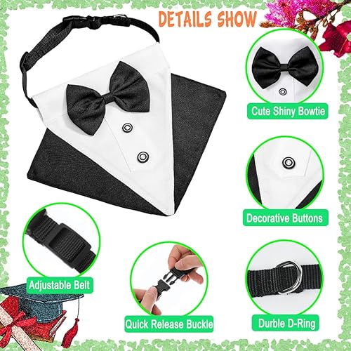 Miniatura 4 de Gorras de graduación para mascotas, juego de collar y sombrero de graduación, accesorio de disfraz de cachorro para perros, gatos, ropa de corbatín