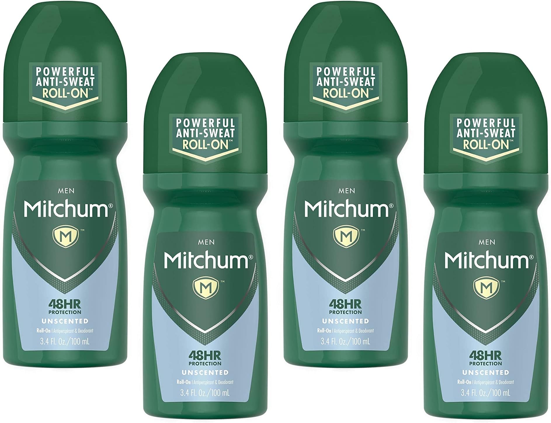 Mitchum Mens Roll-On Antiperspirant Deodorant for Men - Unscented 100 ml (Pack of 3)