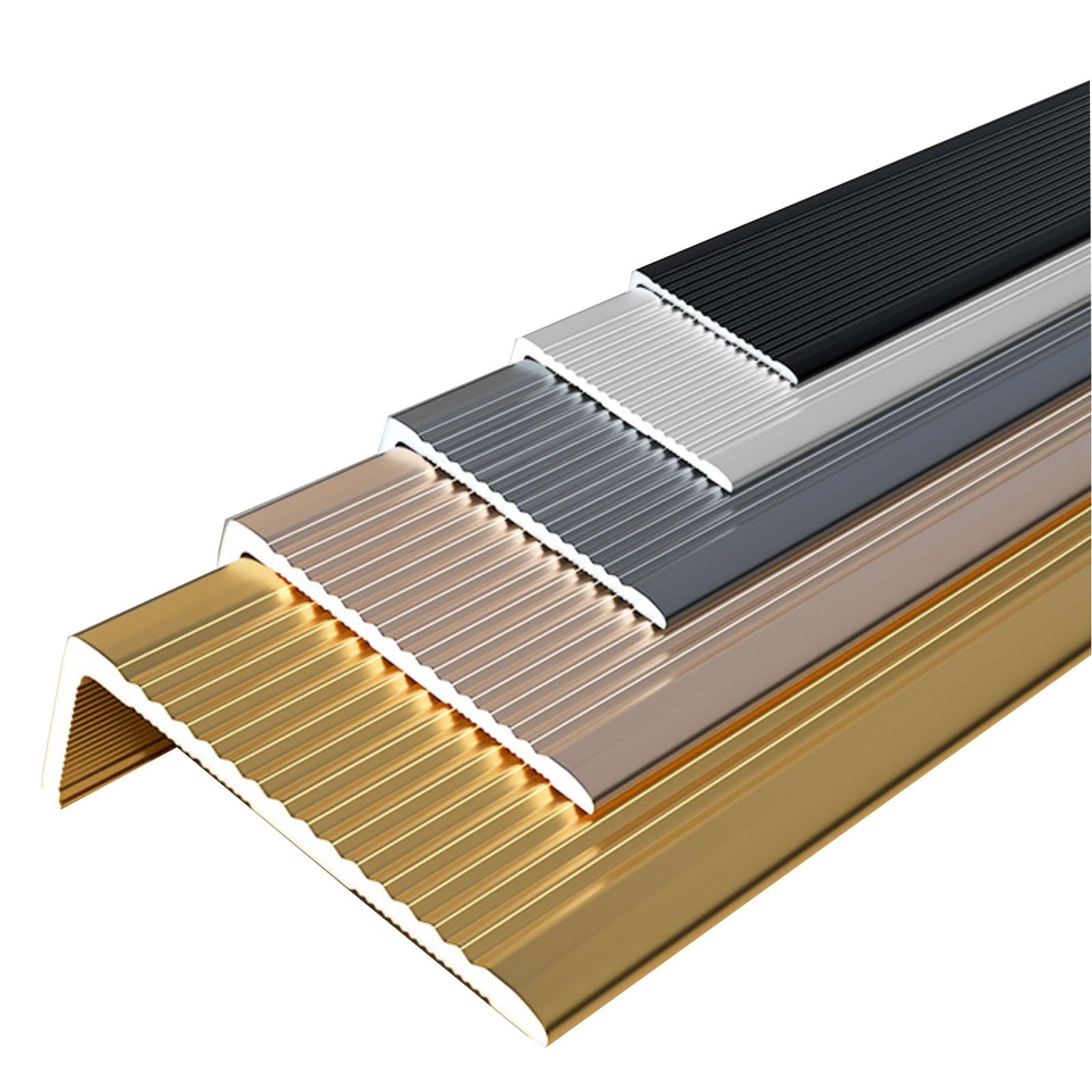 L-Shape Step Edge Trim Strips -Aluminum Door Threshold Strip 90cm -Metal Corner Trim ，Ideal for Outdoor Patio Steps(Gray,90cm L 30mm*20mm)