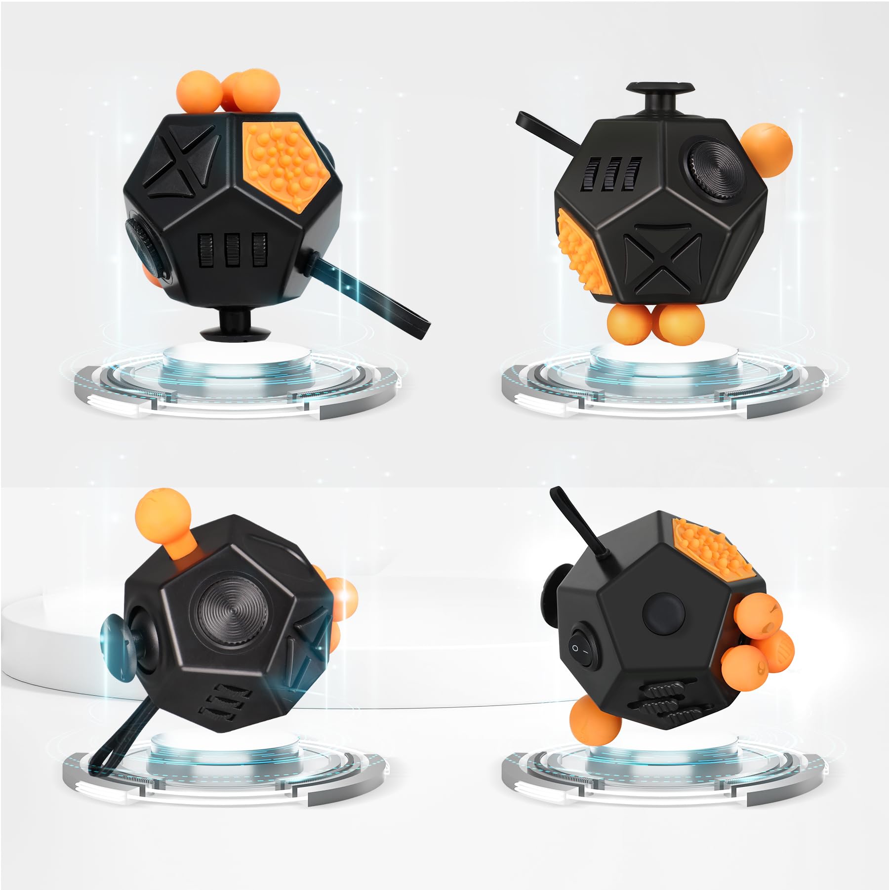 OBEST Fidget Slider Toys, EDC Métal Fidget Jouets pour Adultes, Jouets