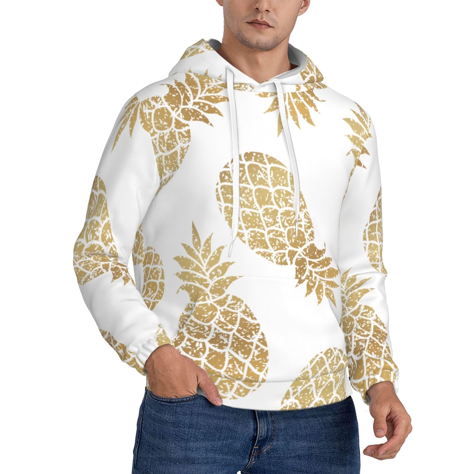 Pull avec poche imprimé sweat à capuche unisexe sport décontracté - 8