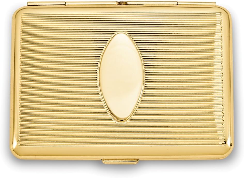 Jewels By Lux Brass-Plated Elastic Holder (Holds 14 King) Cigarette/Card Case