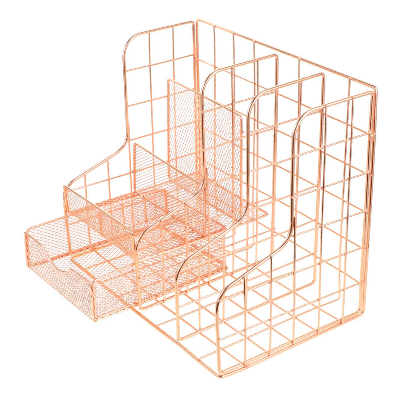 Zerodeko Metall Feiner Verarbeitung und Schreibtisch mit Stilvollem Dokumentenorganizer Design zum Aufbewahren von Papieren und Zubehör für Büro im Badezimmer