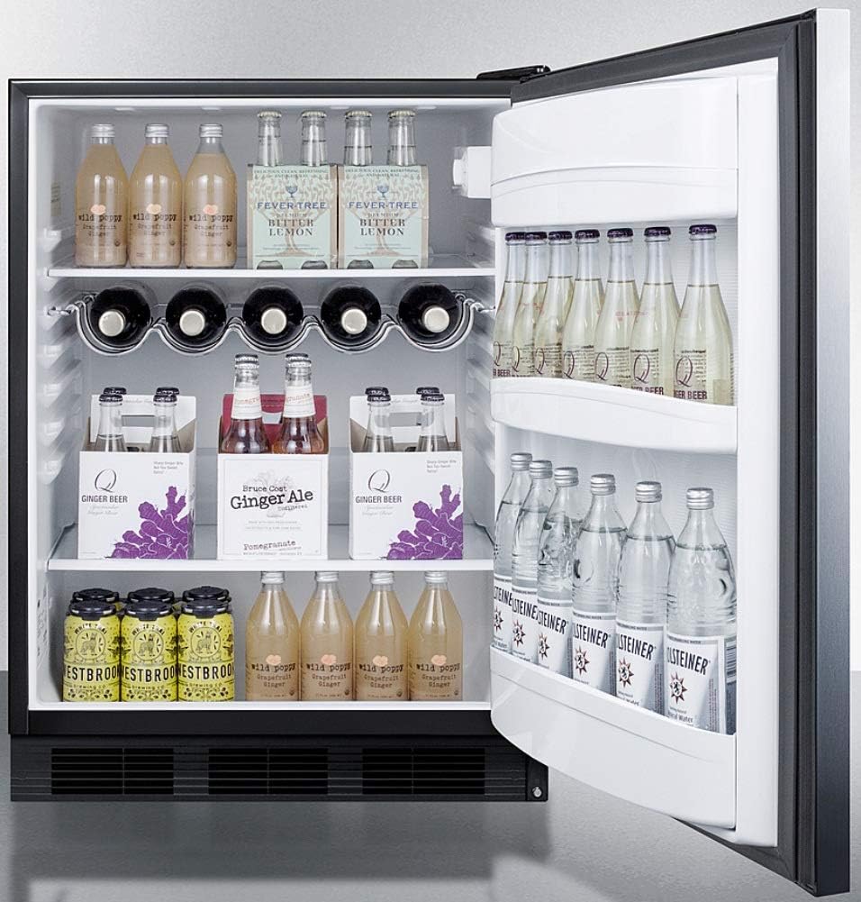 Summit 24" Refrigerator, Undercounter Fridge, 5.5 cu.ft. Capacity, ADA Compliant, Stainless Steel- AR5BS