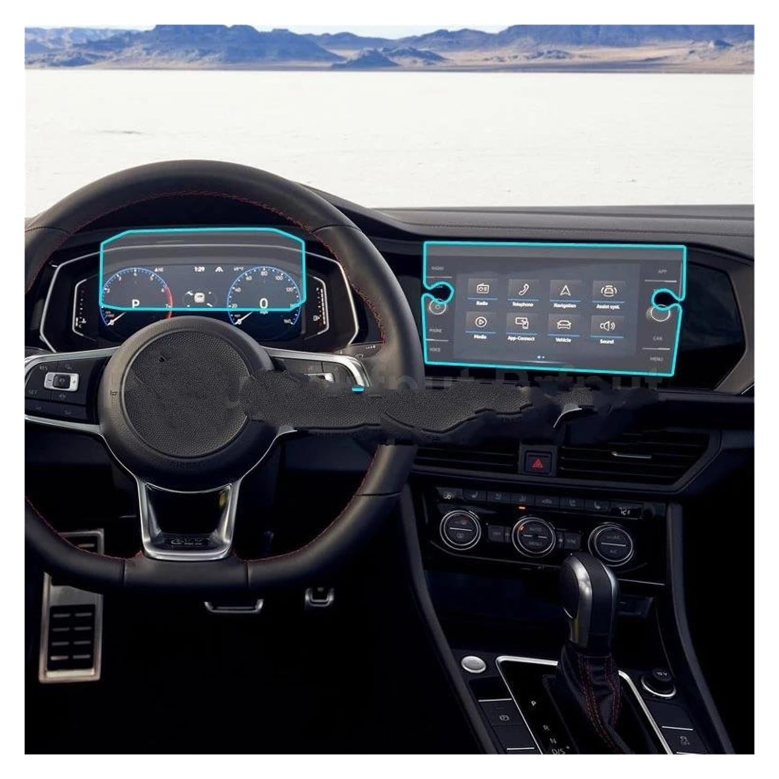 Verre trempé navigation VW Jetta protection écran Premium