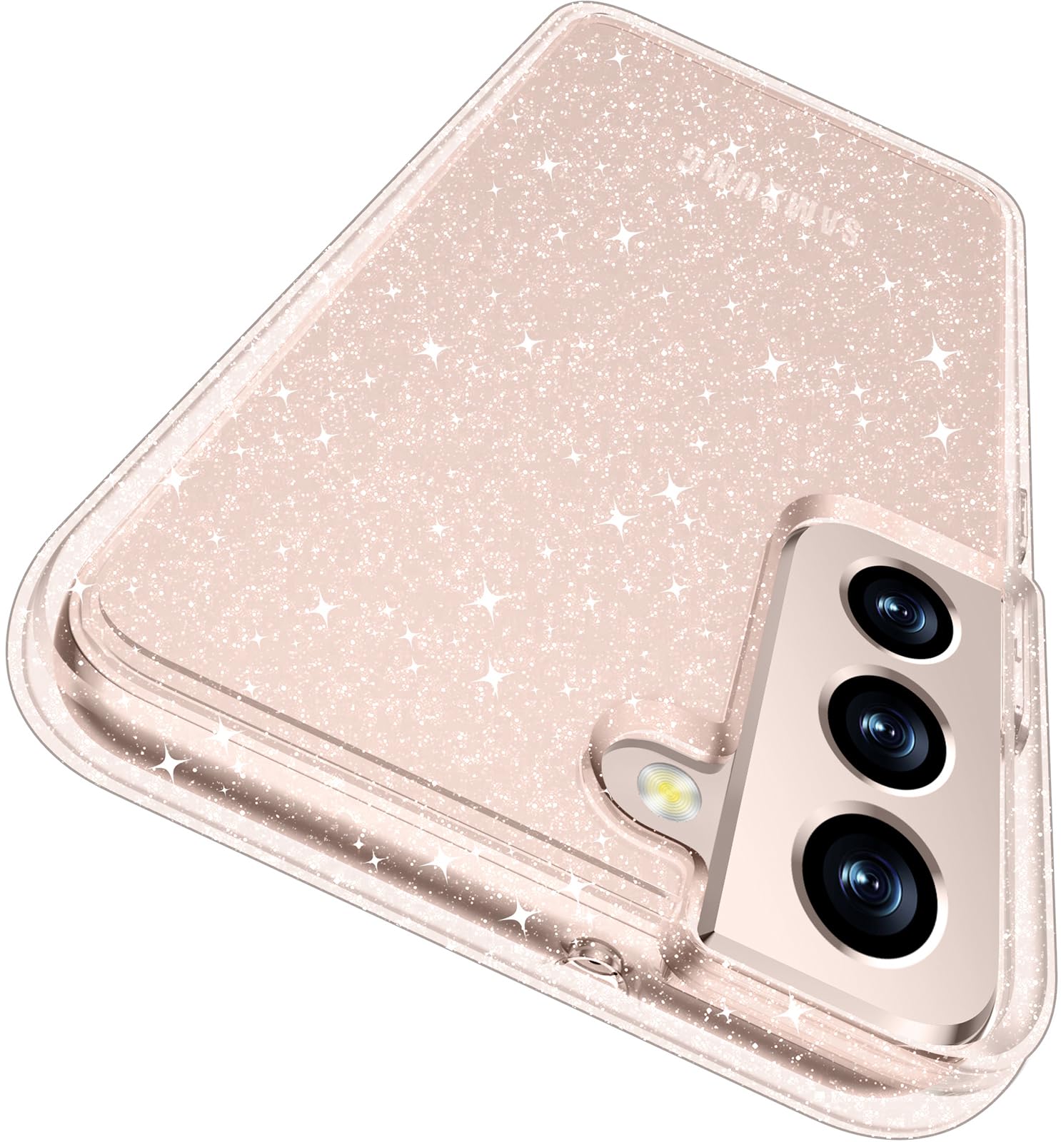 Rayboenfor Samsung Galaxy S22 Plus Case Glitter, Shockproof Protective Cover Funda para Galaxy S22 Plus, Cute Sparkly Bling Shiny S22+ Plus Phone Case for Women Girls, Glitter Gold