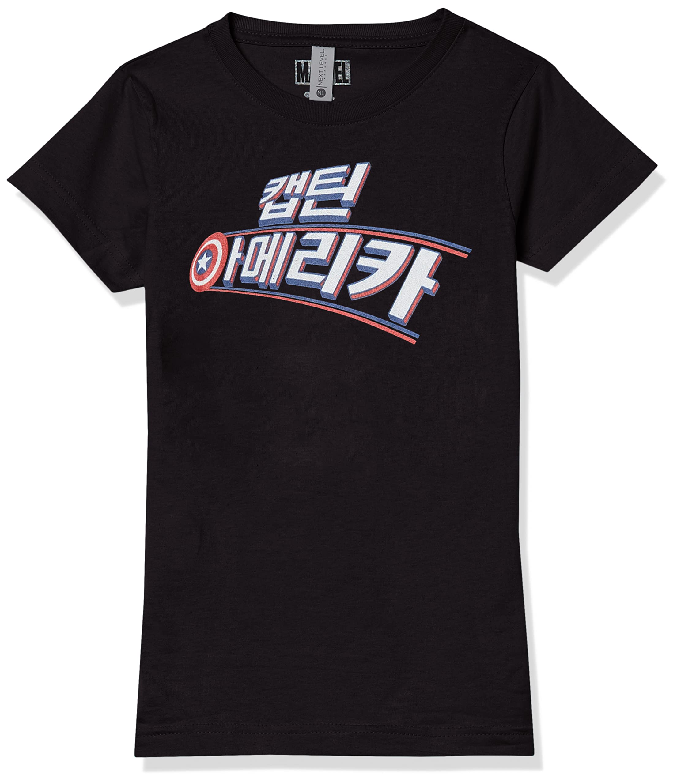 T-shirt Marvel noir style coréen en taille M pour fille - 3