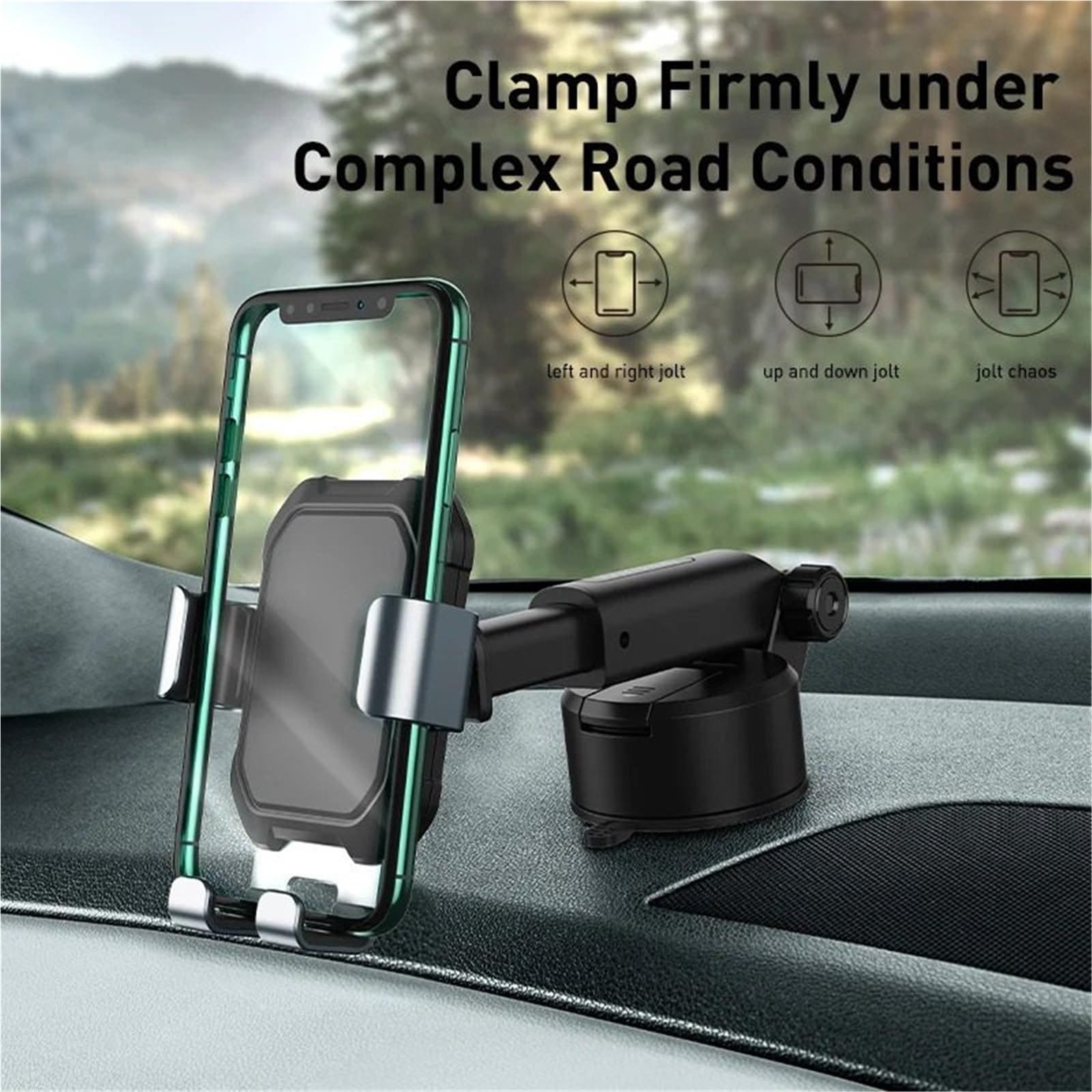 Soporte Movil Coche Supporto Telefono Auto Supporto per Telefono da Auto Gravity con Ventosa, Supporto Universale Regolabile per GPS da Auto per iPhone 12 PRO Max