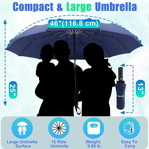 Miniatura 2 de GAOYAINIG - Mini paraguas pequeño con estuche de diseño ligero y compacto, perfecto para viajes, sombrilla portátil ligera para exteriores y