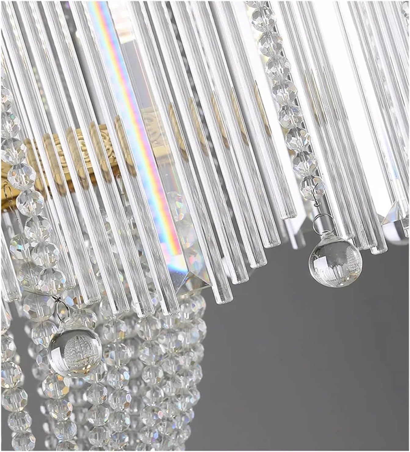 American Brass Clear Glass Candle Shape Classic Chandelier Vintage Gold Round Crystal Hanging Lamp Over Dining Table Living Room,luminaire