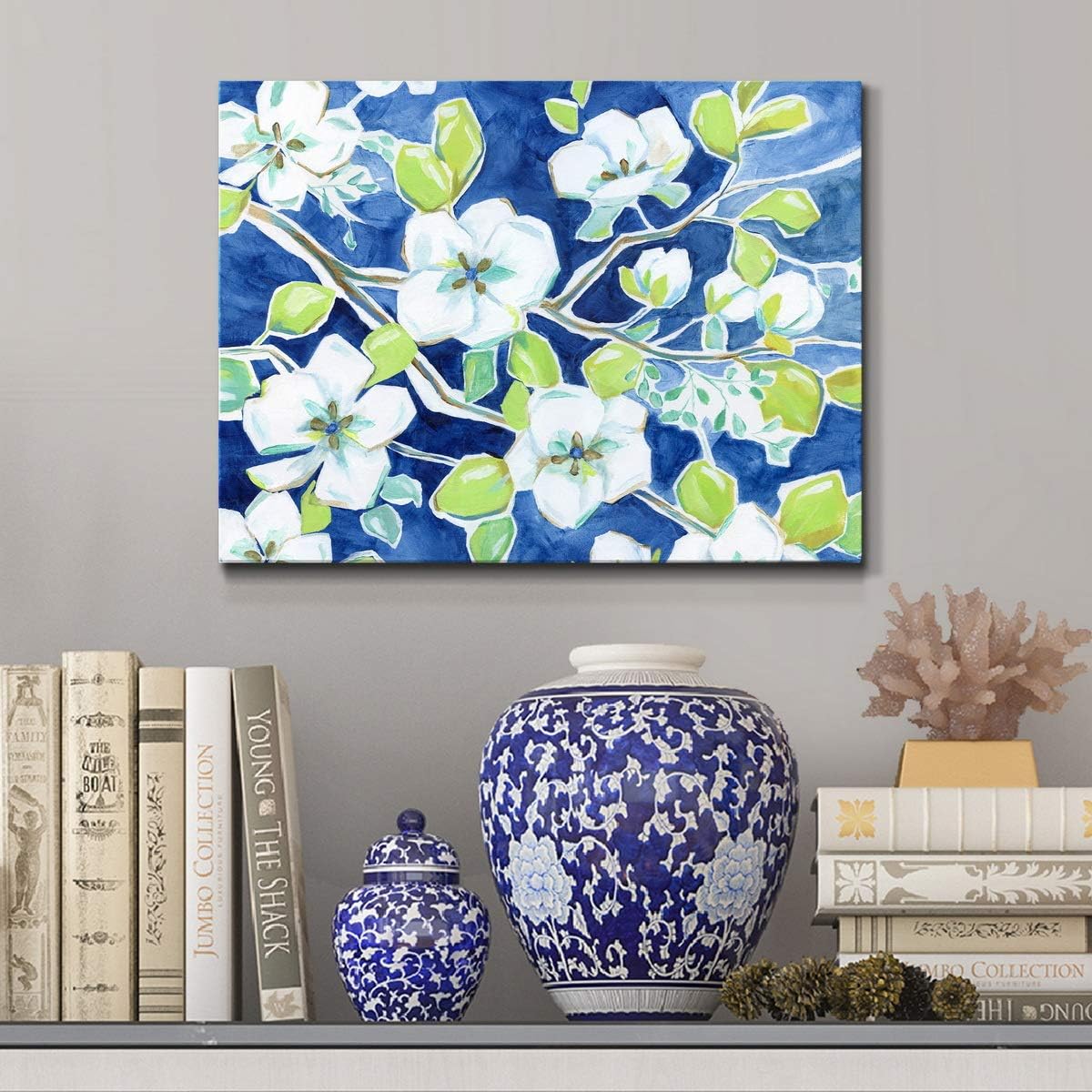 Abstract Wall Art, Wall Décor Canvas, Animals, Flowers, Coastal, Geometric, and Vibrant Colors, Ready to Hang - Modern Garden V 12X18