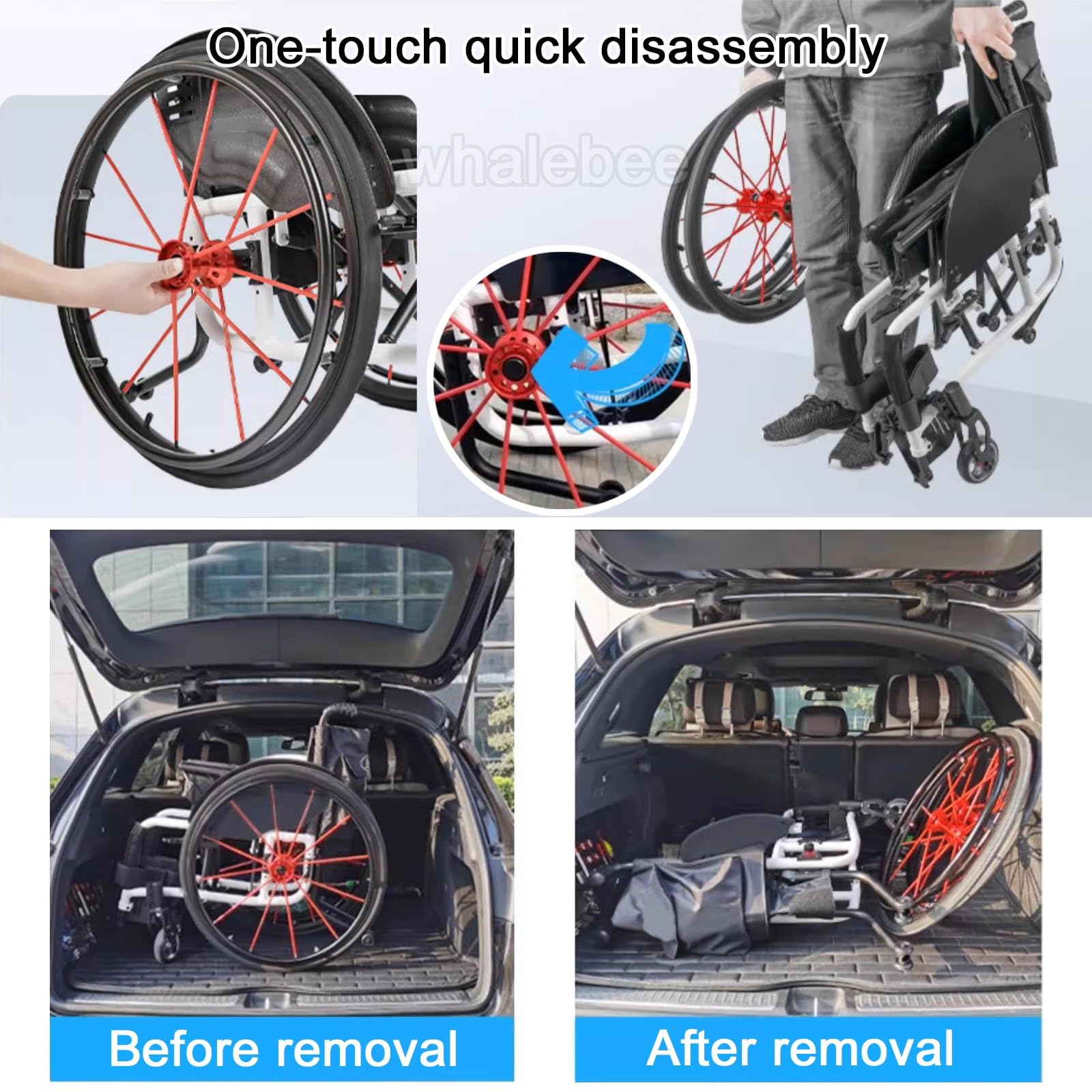 Amazon.co.jp: 車いすホイール 後輪 手動車椅子用 1ペア クイック