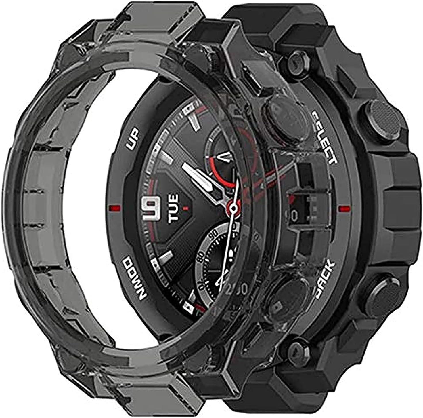 M.G.R.J® Soft & Flexible TPU Case Cover for Amazfit T Rex/Amazfit T-Rex Pro (Black)