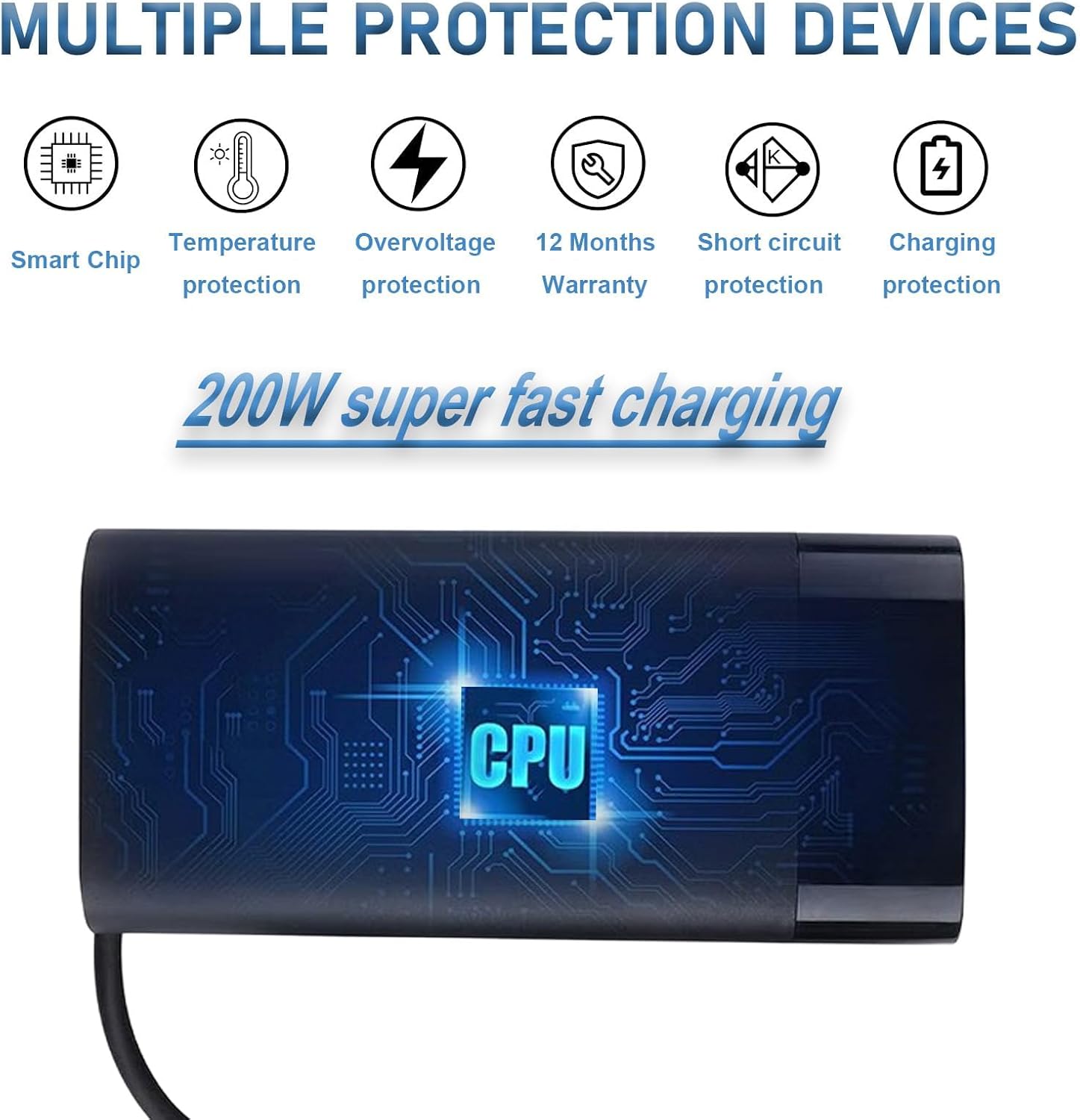 200W AC Charger Replacement for HP Victus 15 16 Zbook 15 17 Omen Pavilion 15 16 17 ZBook Fury Create Studio Envy 15 17 G10 G9 G8 G7 2020 TPN-DA10 L00818-850 Gaming Laptop Power Adapter Supply