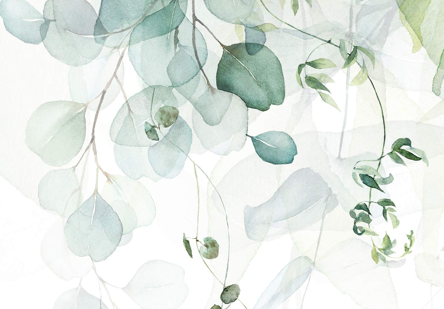 murando - Carta da Parati Adesiva 196x140 cm Fotomurali Adesivi Murali Rivestimento Parete Moderna per Pareti Adesiva Muro Decorativo Fotomurale Soggiorno Foglie Fiori Botanico Natura Elegante