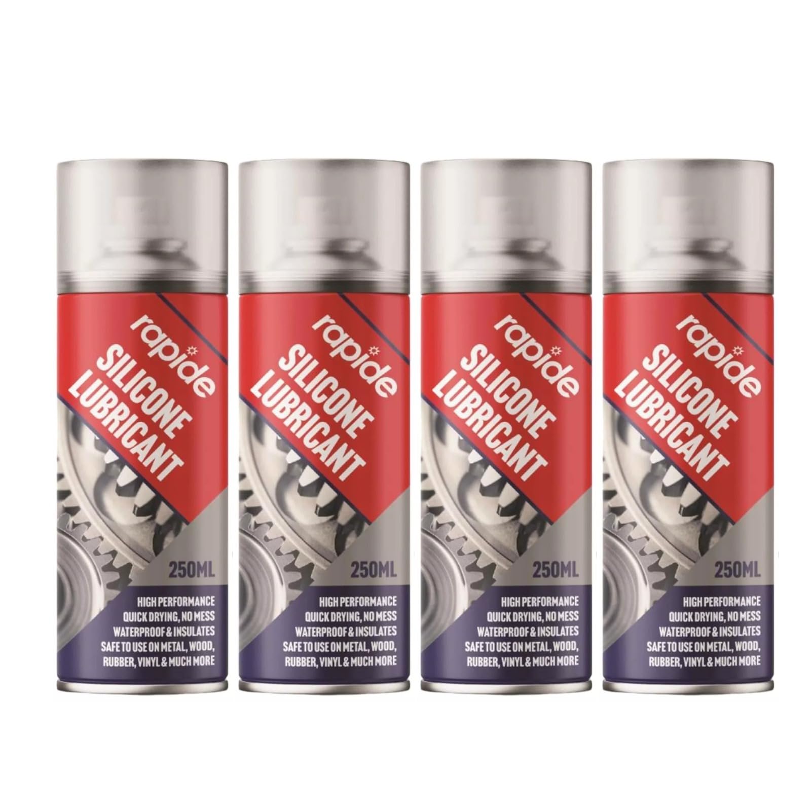 PNJB Silicone Spray Lubricant, All-Weather Protection, Multi-Purpose, Repels Dirt & Moisture, Fast Drying, Vinyl Material,250ML (4PCS)