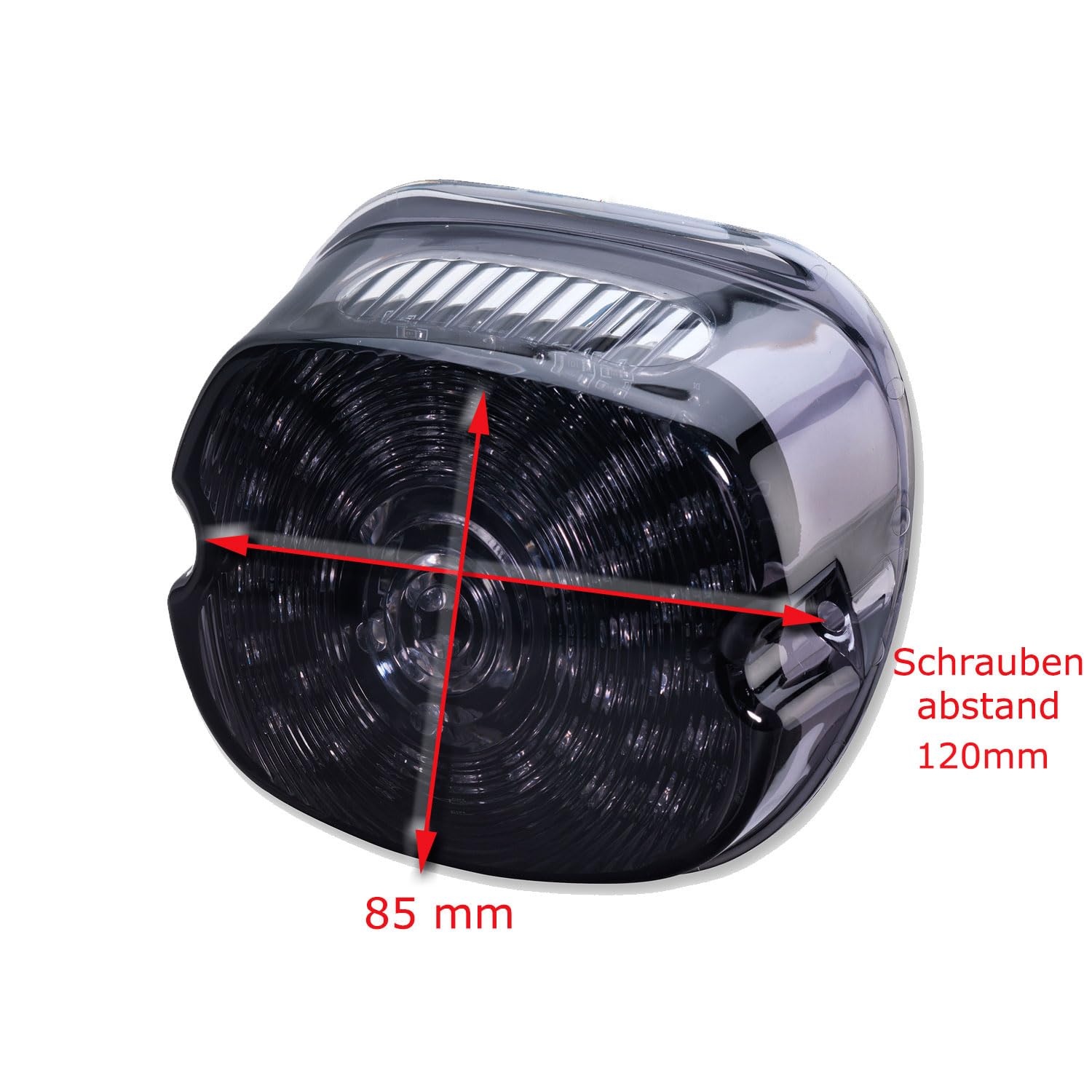 Germany Motorsports Motorrad Mini LED Rücklicht passend für Harley Davidson Modelle schwarz getönt e-geprüft