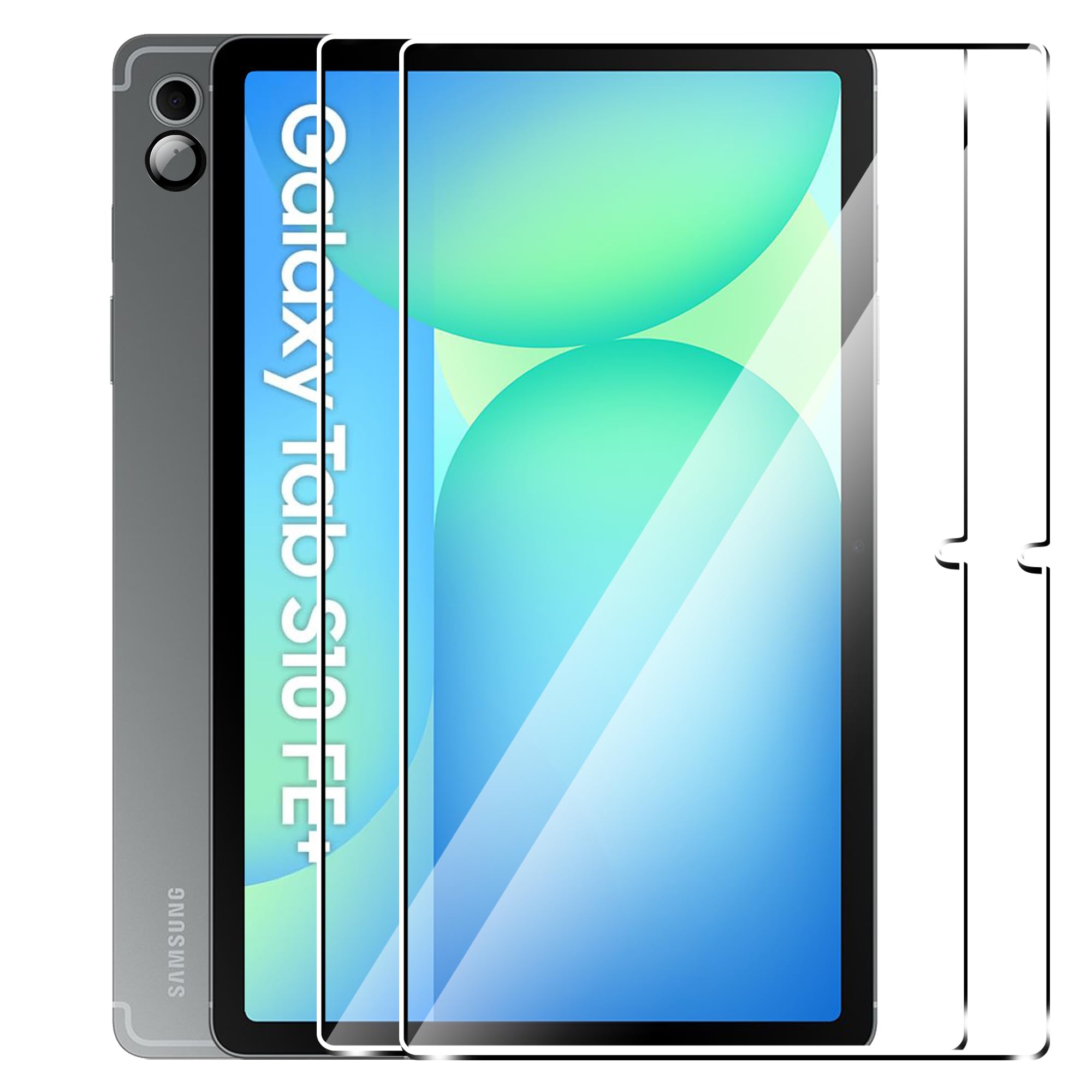 Protector de pantalla para Samsumg Galaxy Tab S10 FE+/S10 FE Plus 2025 de 13.1 pulgadas, dureza 9H, arañazos, vidrio templado, com