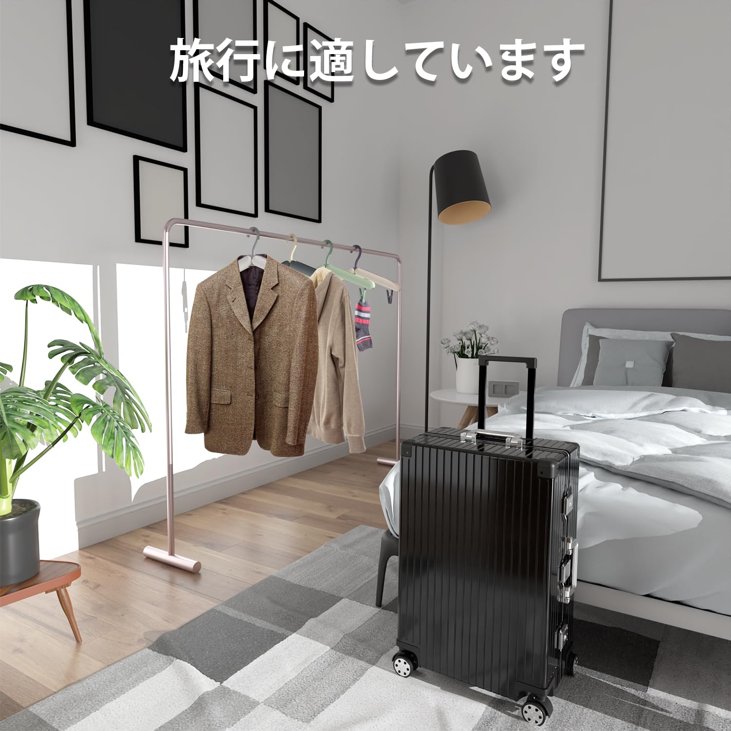 Amazon.co.jp｜Sazfli 折りたたみ式トラベルハンガー 4本セット グレー
