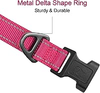 Vista 3 de Joytale - Collar reflectante para perro, collar de nailon transpirable con acolchado de neopreno suave para mascotas, ajustable para cachorros