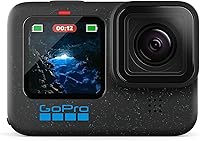 GoPro HERO12 Black Action Camera: 5.3K60 HDR Video, 27MP Photos, HyperSmooth 6.0, Waterproof 33ft